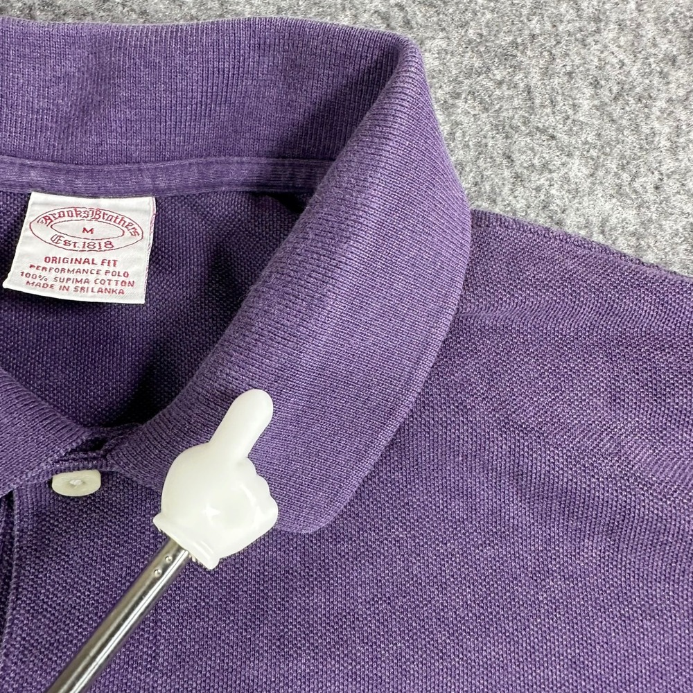Brooks Brothers Polo Shirt Mens M Original Fit Purple - WITH FLAWS - Picture 5 of 10